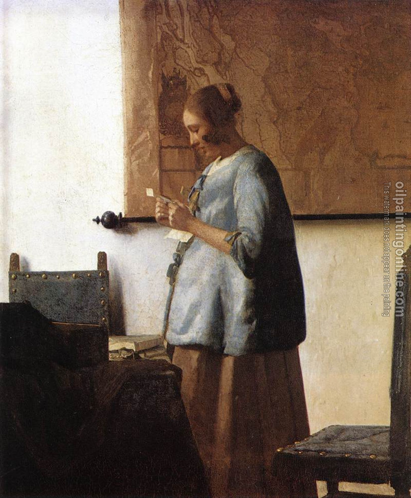 Vermeer, Jan - Woman in Blue Reading a Letter